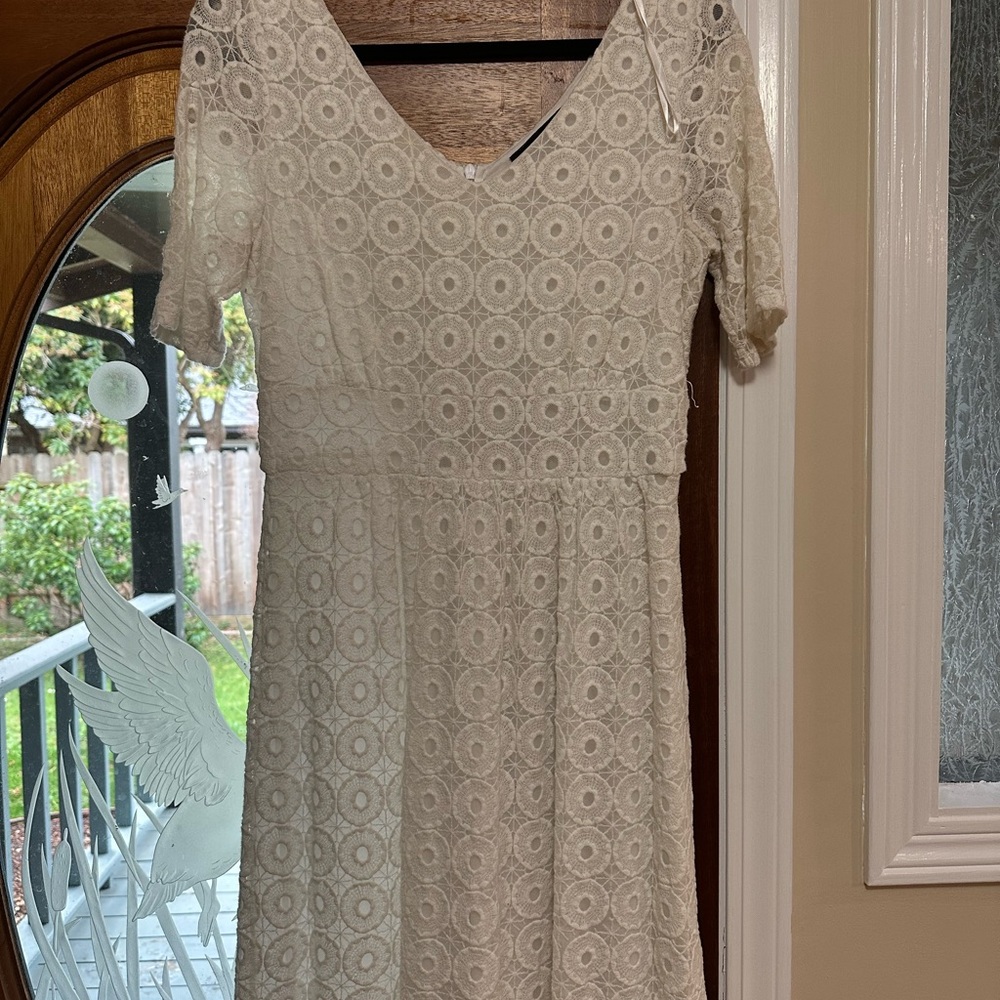 Banana Republic Mad Men Collection Elegant white Lace Dress Size 12